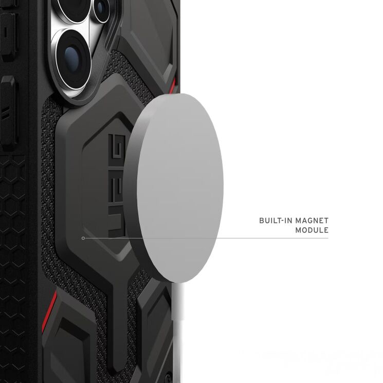 Ударопрочный чехол URBAN ARMOR GEAR (UAG) Monarch Pro Kevlar MagSafe для Samsung Galaxy S26 Ultra (S948) 214513113940 - Kevlar Black: фото 10 из 10