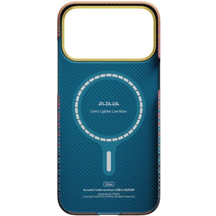 Ультратонкий чохол Pitaka Edge Case California Dream для iPhone 17 Pro (SCD1705P) - Baby Blue / Rose: фото 3 з 10