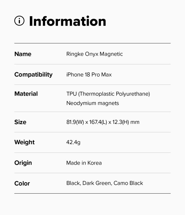 Защитный чехол Ringke Onyx Magnetic (FP) для iPhone 18 Pro Max (8800380461932) - Black (423985B) Защитный чехол Ringke Onyx Magnetic (FP) для iPhone 18 Pro Max (8800380461932) - Black: фото 20 из 20