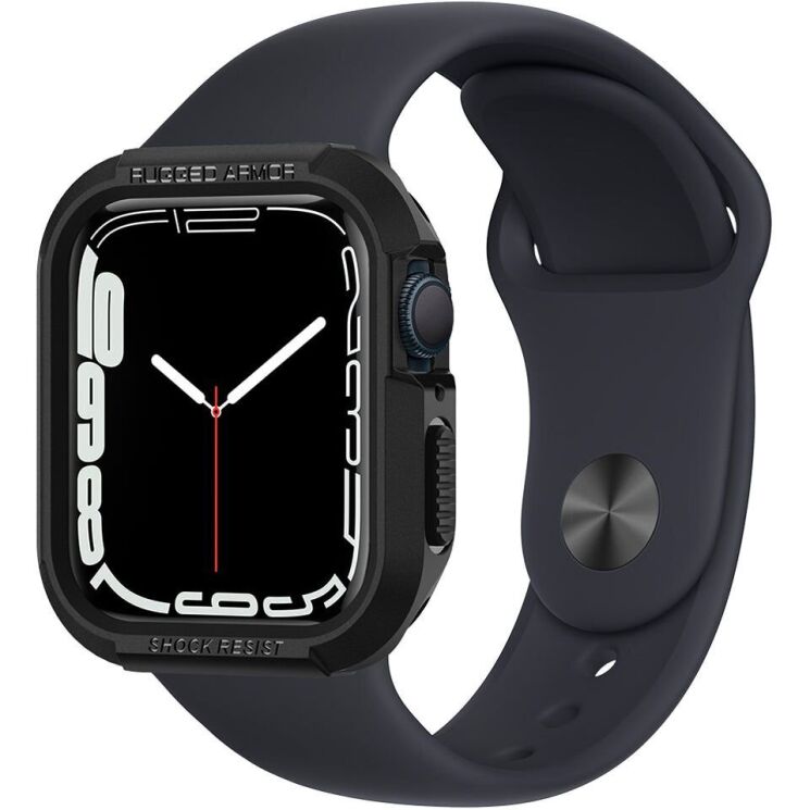 Защитный чехол Spigen (SGP) Rugged Armor (FW) для Apple Watch 45 mm (7 / 8 / 9 Series) - Black: фото 4 из 14