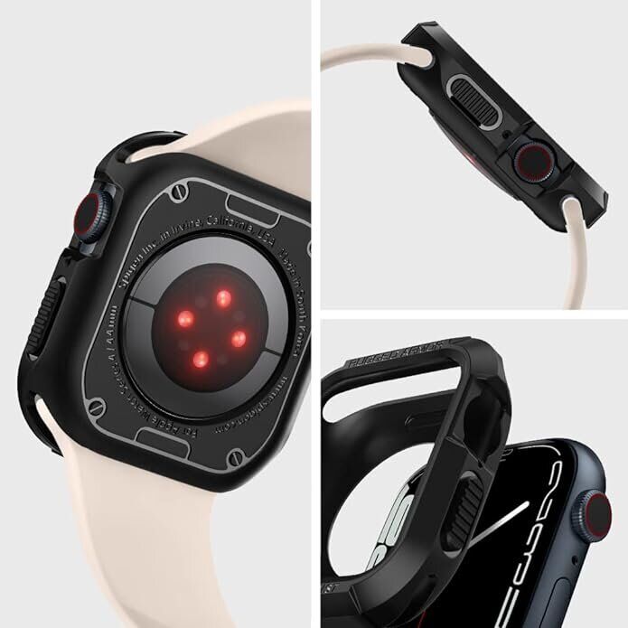 Защитный чехол Spigen (SGP) Rugged Armor (FW) для Apple Watch 45 mm (7 / 8 / 9 Series) - Black: фото 11 из 14
