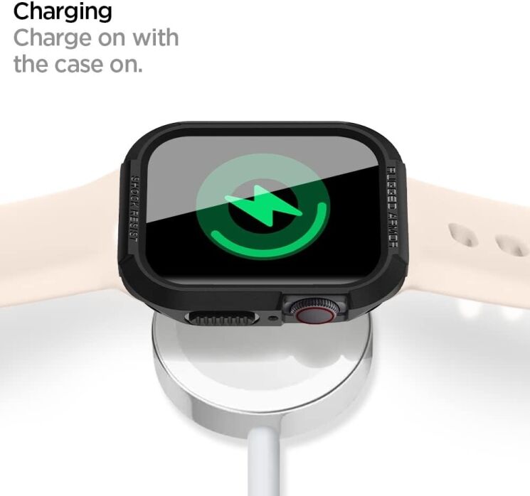 Защитный чехол Spigen (SGP) Rugged Armor (FW) для Apple Watch 45 mm (7 / 8 / 9 Series) - Black: фото 14 из 14