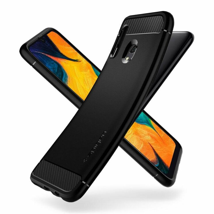 Защитная накладка Spigen (SGP) Rugged Armor для Samsung Galaxy A30 (A305) - Matte Black: фото 4 из 9