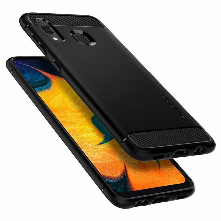 Защитная накладка Spigen (SGP) Rugged Armor для Samsung Galaxy A30 (A305) - Matte Black: фото 5 из 9