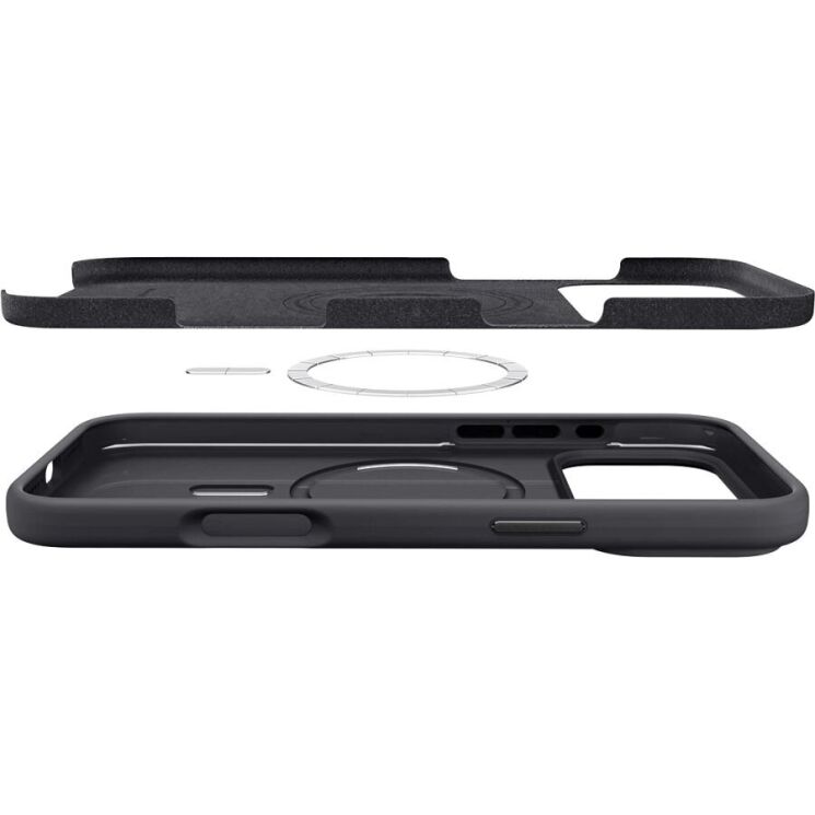 Защитная накладка Spigen Silicone Fit (MagFit) для iPhone 17 Pro (ACS10335) - Black: фото 7 из 14