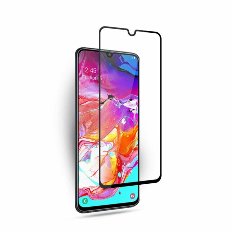 Защитное стекло AMORUS Full Glue Tempered Glass для Samsung Galaxy A70 (A705) - Black: фото 4 из 7