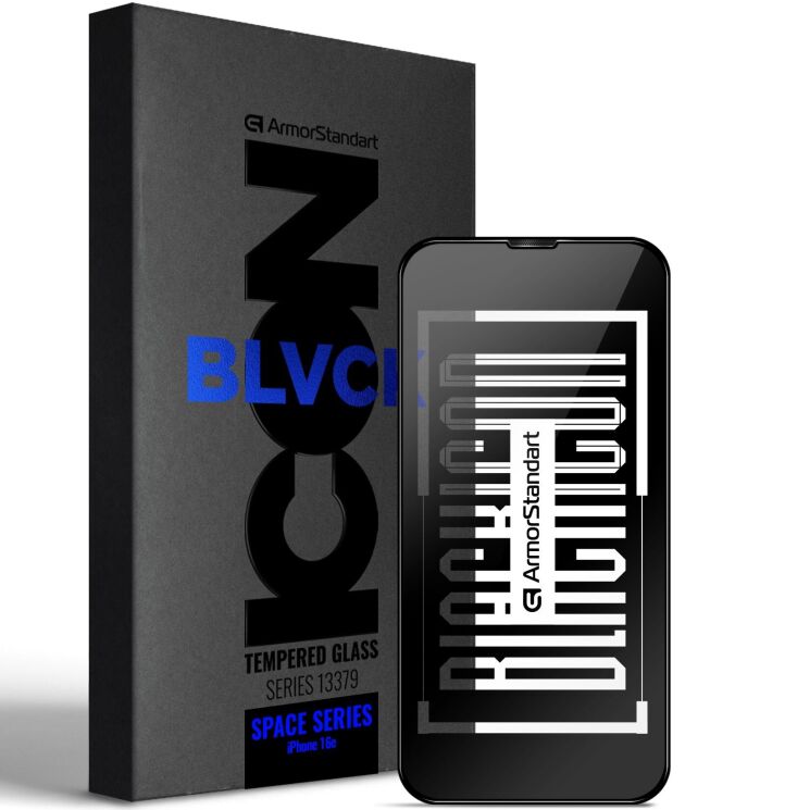 Захисне скло ArmorStandart Space Black Icon для Apple iPhone 16e - Black: фото 1 з 8