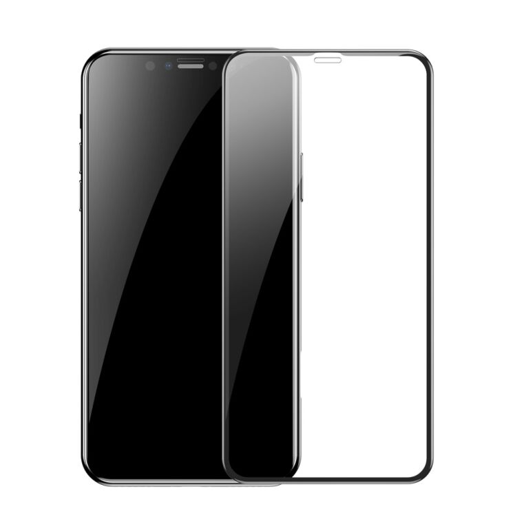 Защитное стекло BASEUS Silk Print 9H 0.3mm для Apple iPhone XS Max - Black: фото 2 из 21