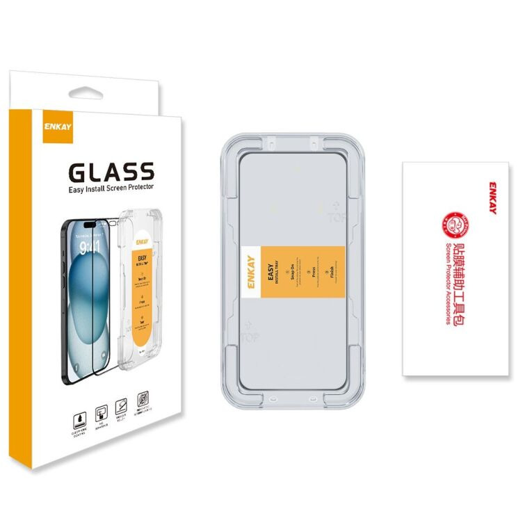 Защитное стекло ENKAY Easy Install Full Glue для Samsung Galaxy S26 FE - Black: фото 7 из 7