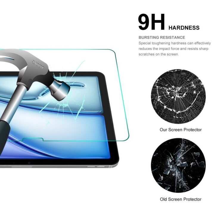 Защитное стекло HAT PRINCE 0.33mm 2.5D для Apple iPad Air 11 M3/M2 (2025/2024) - Transparent: фото 4 из 9