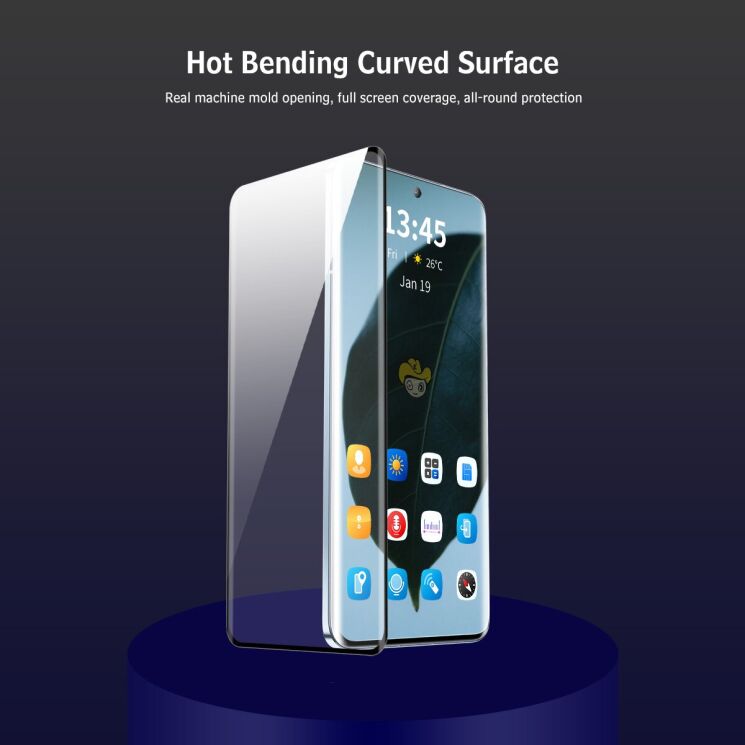 Защитное стекло HAT PRINCE 3D Curved Full Glue для Motorola Edge 60 Fusion - Black: фото 3 из 8