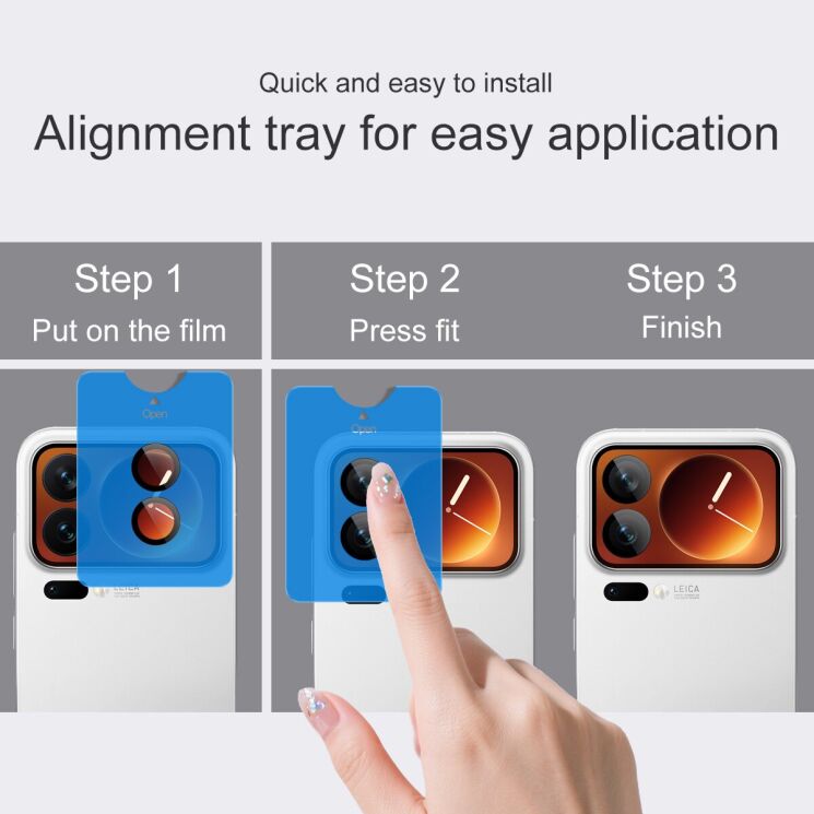 Защитное стекло IMAK Camera Black Lens для Xiaomi 17 Pro - Black (390714B) Защитное стекло IMAK Camera Black Lens для Xiaomi 17 Pro - Black: фото 6 из 9