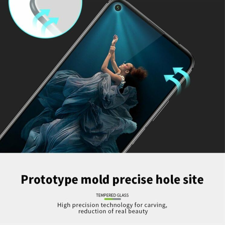 Захисне скло MOFI 9H Full Glue для Huawei Honor 20 / Nova 5T - Black: фото 8 з 15