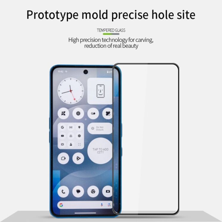 Защитное стекло MOFI Full Glue Protect для Nothing Phone (3a) / Phone (3a) Pro - Black: фото 4 из 10