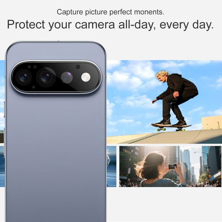 Защитное стекло на камеру IMAK Black Glass Lens для Google Pixel 11 Pro - Black: фото 4 из 7