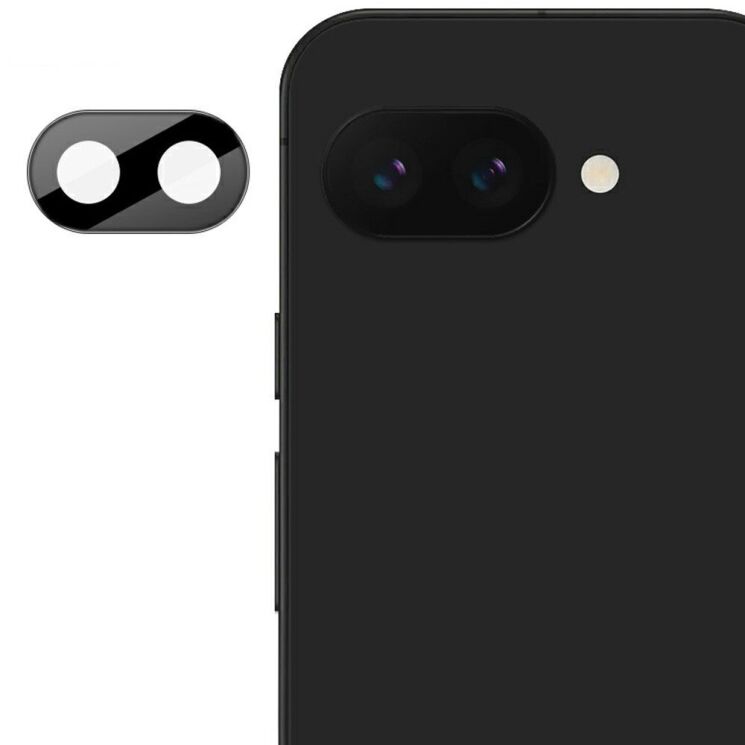 Защитное стекло на камеру IMAK Black Glass Lens для Google Pixel 9a - Black: фото 1 из 8