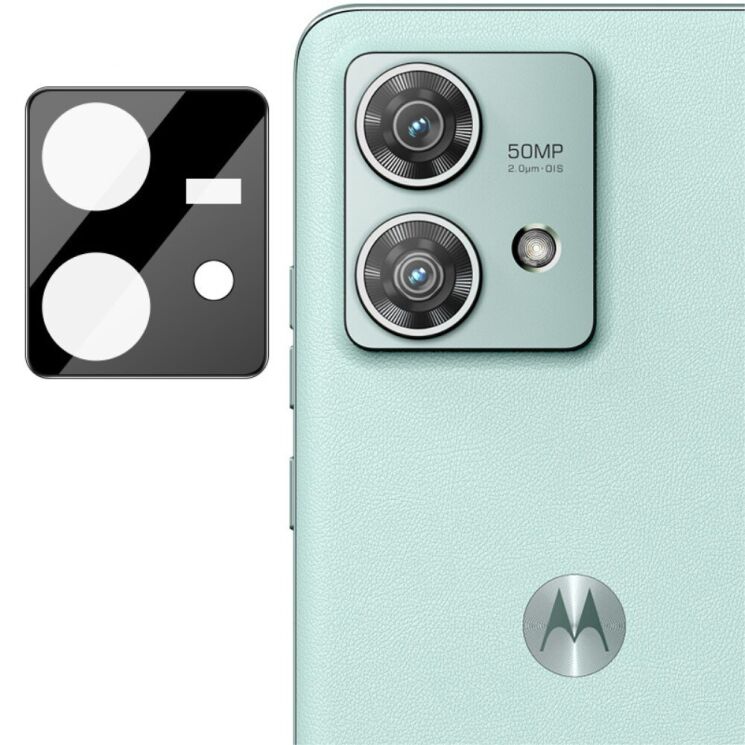 Защитное стекло на камеру IMAK Black Glass Lens для Motorola Edge 40 Neo - Black: фото 1 из 6