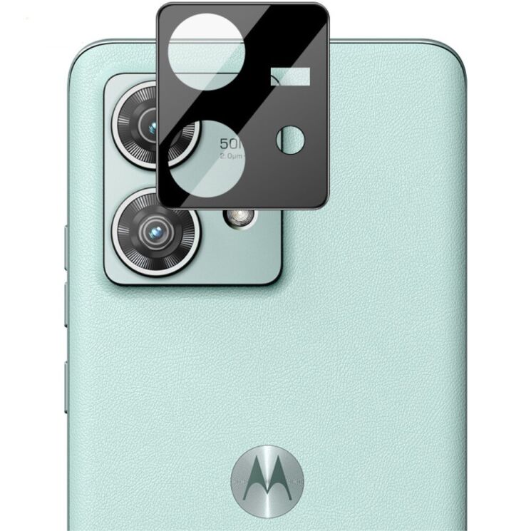 Защитное стекло на камеру IMAK Black Glass Lens для Motorola Edge 40 Neo - Black: фото 2 из 6