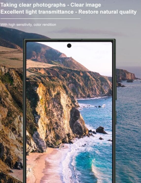 Защитное стекло на камеру IMAK Black Glass Lens для Samsung Galaxy S24 Ultra - Black: фото 8 из 11