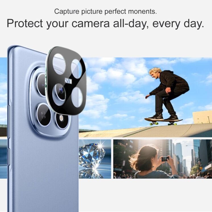 Защитное стекло на камеру IMAK Black Glass Lens для Xiaomi Redmi Note 15 5G / Poco M8 5G - Black: фото 5 из 7