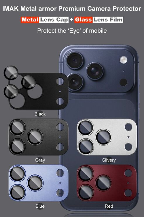 Захисне скло на камеру IMAK Camera Lens Combo для iPhone 18 Pro Max - Black: фото 6 з 12