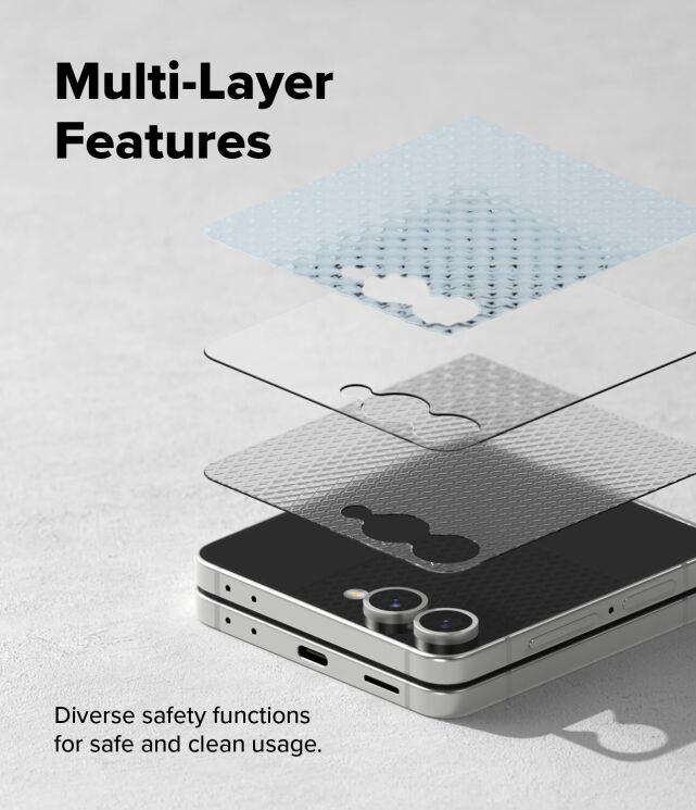 Комплект защитных стекол Ringke Cover Display Pro для Samsung Galaxy Flip 7 (8800293855903): фото 14 из 22
