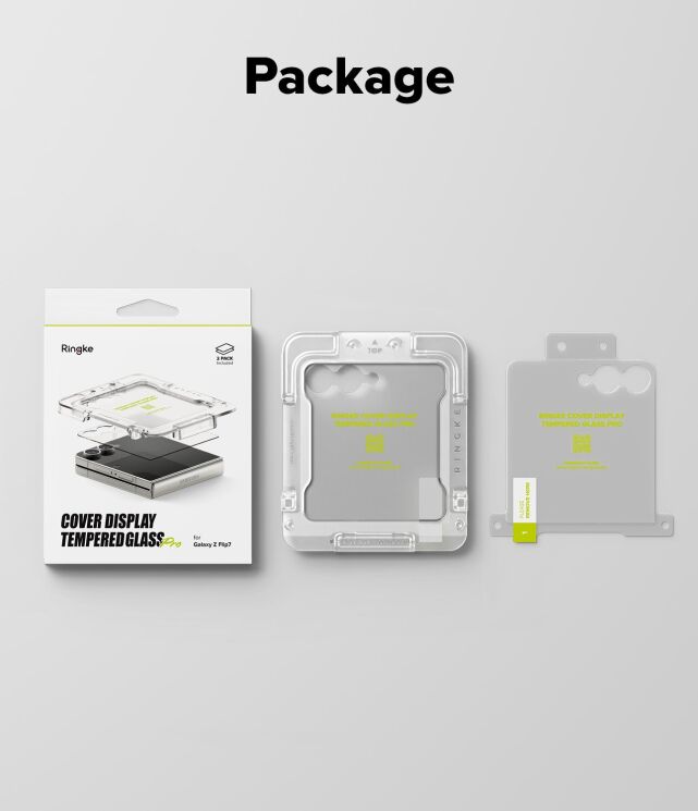 Комплект защитных стекол Ringke Cover Display Pro для Samsung Galaxy Flip 7 (8800293855903): фото 21 из 22