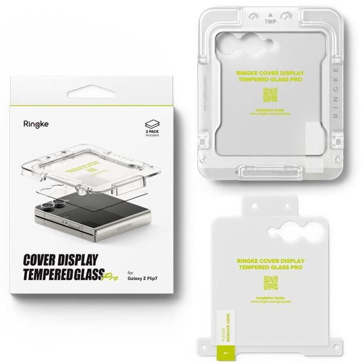 Комплект защитных стекол Ringke Cover Display Pro для Samsung Galaxy Flip 7 (8800293855903): фото 4 из 22