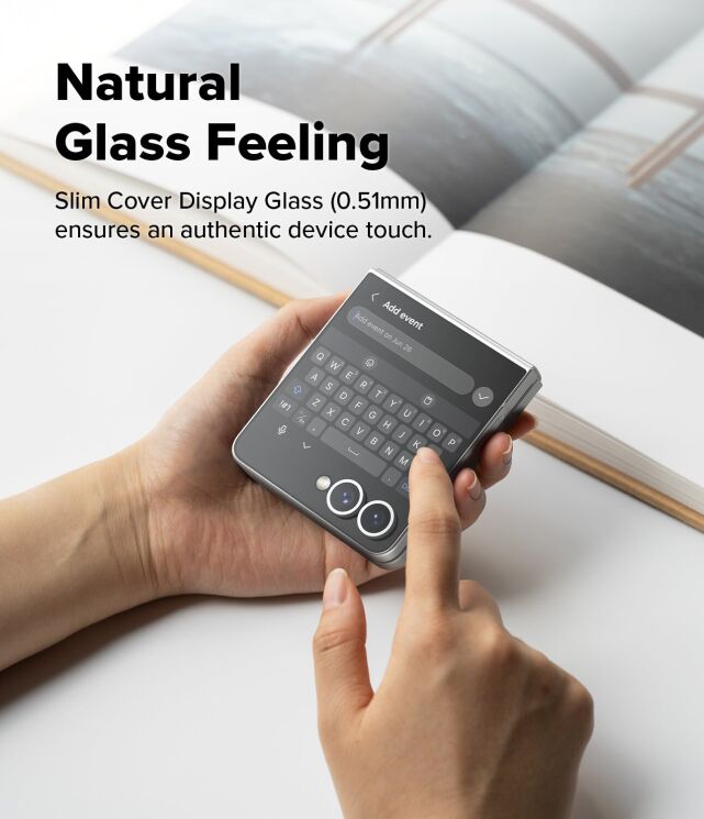 Комплект защитных стекол Ringke Cover Display Pro для Samsung Galaxy Flip 7 (8800293855903): фото 12 из 22