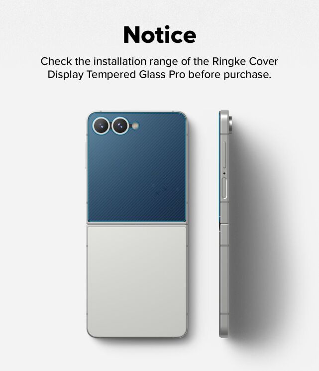 Комплект защитных стекол Ringke Cover Display Pro для Samsung Galaxy Flip 7 (8800293855903): фото 18 из 22