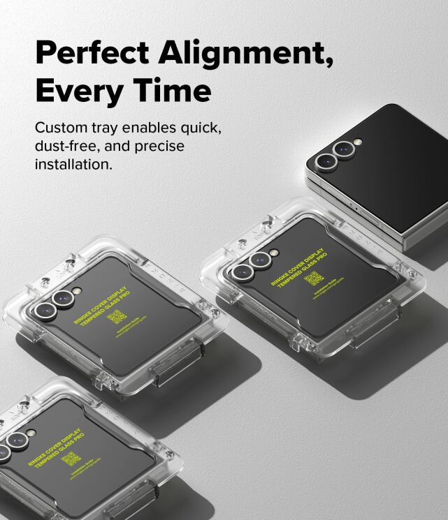 Комплект защитных стекол Ringke Cover Display Pro для Samsung Galaxy Flip 7 (8800293855903): фото 8 из 22