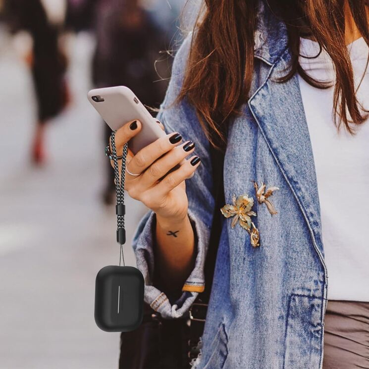 Захисний чохол AHASTYLE Liquid Silicone для AirPods Pro 2 - Black: фото 6 з 7