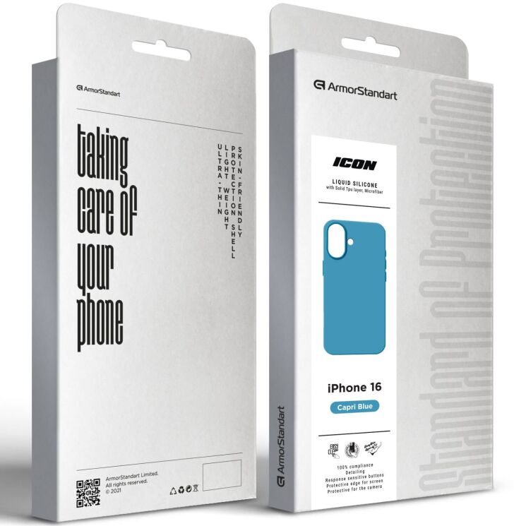 Захисний чохол ArmorStandart ICON2 Case для iPhone 16 - Capri Blue: фото 3 з 9