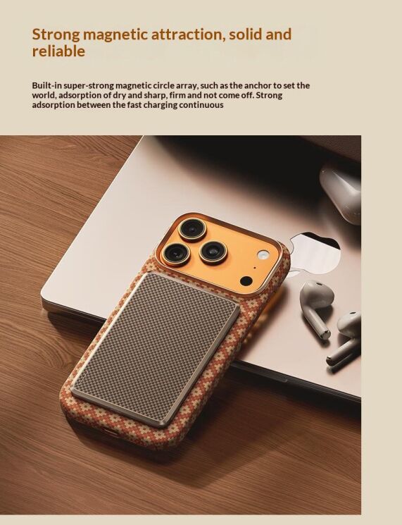 Защитный чехол BENKS ArmorGrid ArmorAir Magnetic для iPhone 18 Pro / 17 Pro - Gold: фото 9 из 12
