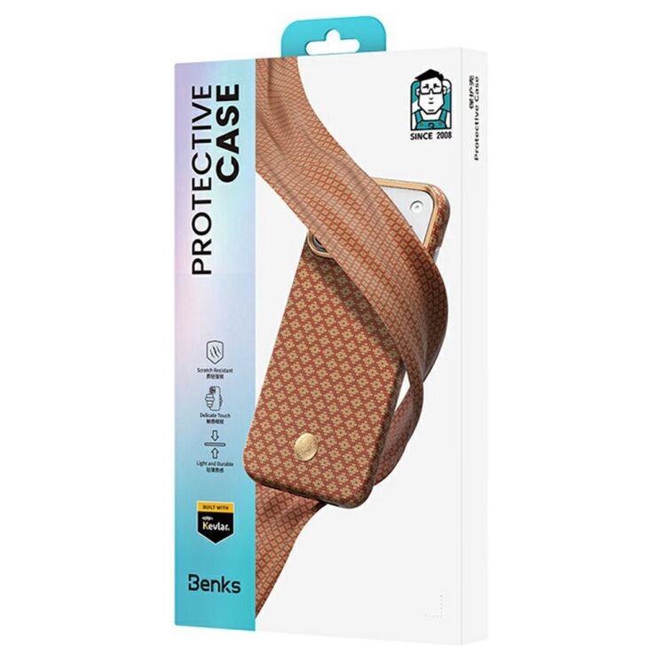Защитный чехол BENKS ArmorGrid ArmorAir Magnetic для iPhone 18 Pro / 17 Pro - Gold: фото 12 из 12