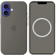 Защитный чехол Copiex Silicone Case with MagSafe для Apple iPhone 16 - Stone Grey: фото 1 из 3