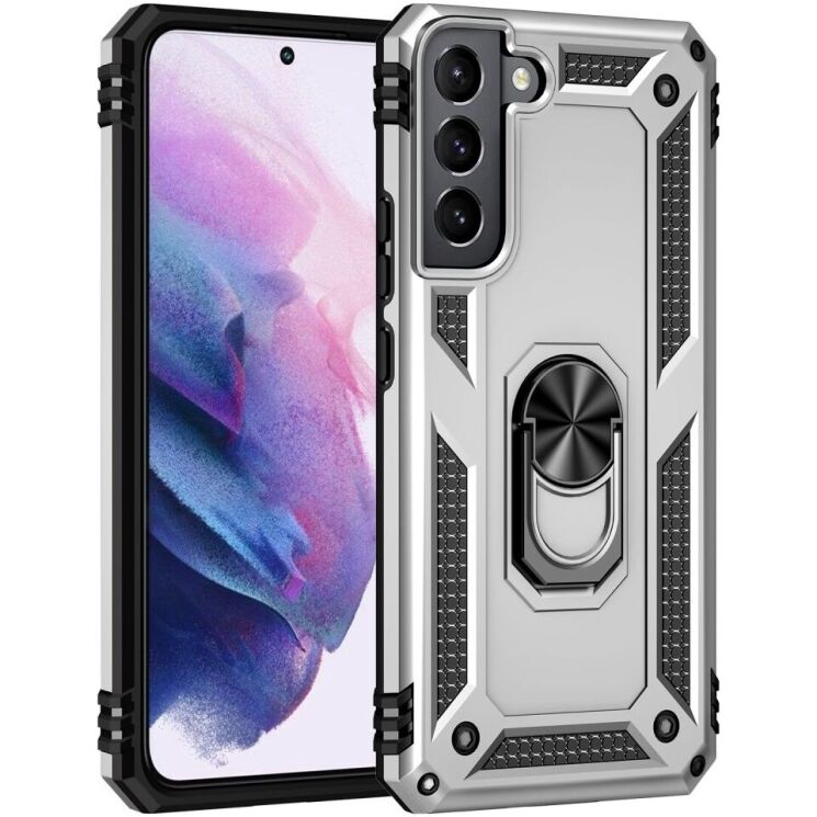 Защитный чехол Deexe Armor Case для Samsung Galaxy S22 (S901) - Silver: фото 2 из 8