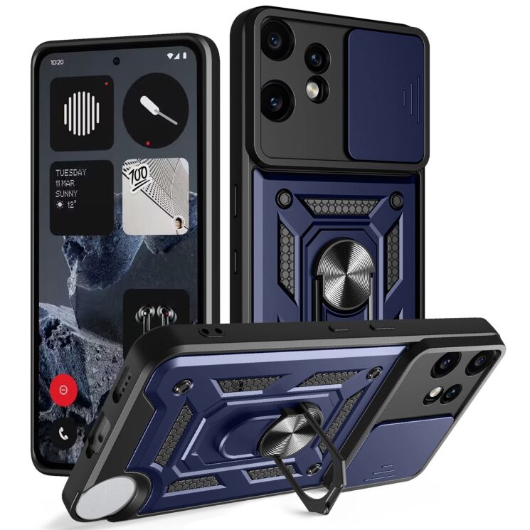 Захисний чохол Deexe Armor Shield для Nothing CMF Phone 2 Pro - Blue: фото 1 з 10
