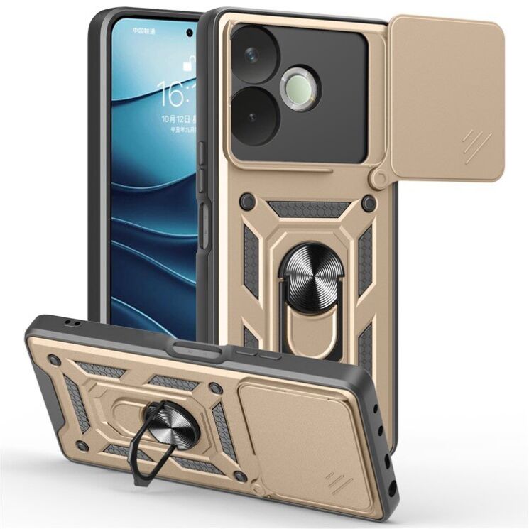 Захисний чохол Deexe Armor Shield для OPPO A5 Pro (4G/5G) - Gold: фото 1 з 8