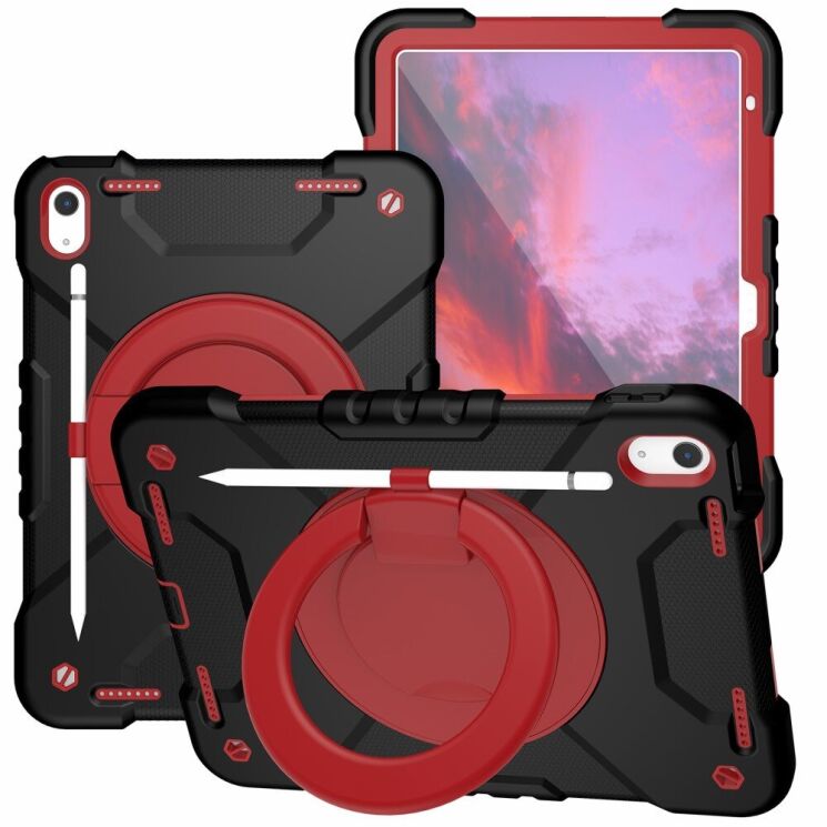 Защитный чехол Deexe Battle Case для Apple iPad 10.9 (2022) / iPad 11 (2025) - Black / Red: фото 3 из 11
