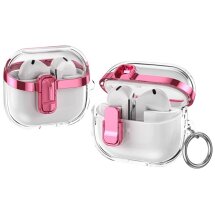 Захисний чохол Deexe Clear Luxe для Samsung Galaxy Buds 3 / Buds 3 Pro - Pink: фото 1 з 8