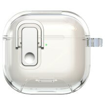 Захисний чохол Deexe Clear Stand для AirPods 5 / 4 - Transparent White: фото 1 з 8