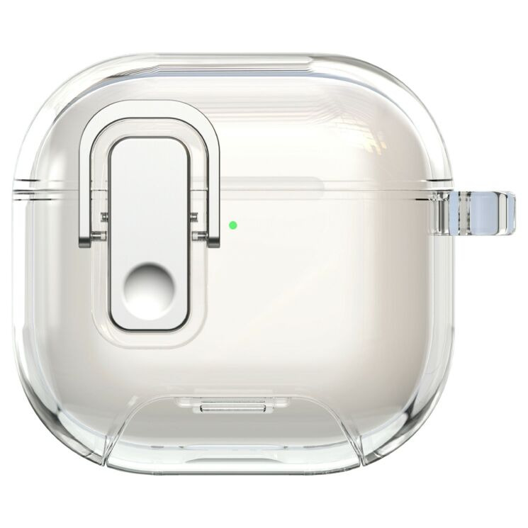 Захисний чохол Deexe Clear Stand для AirPods 5 / 4 - Transparent White: фото 1 з 8