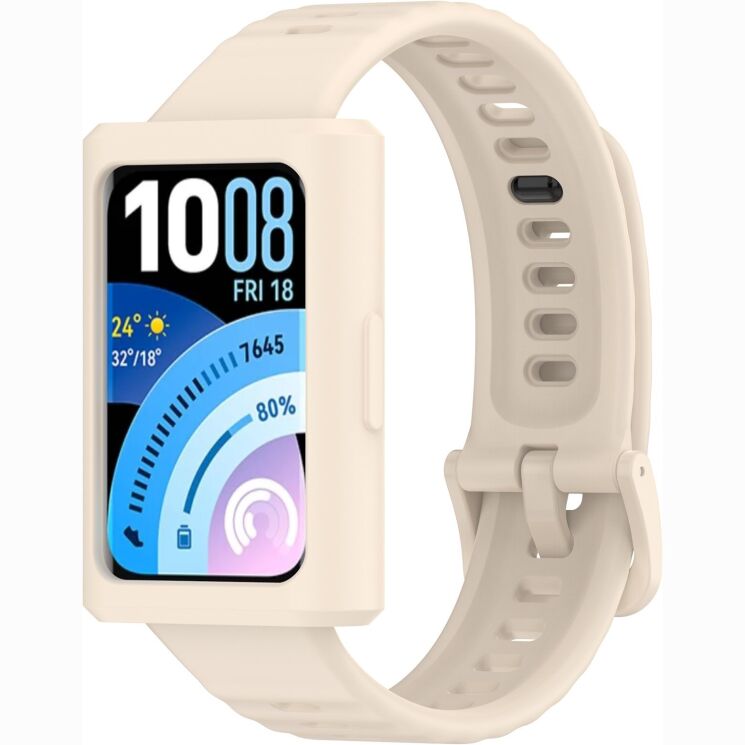 Защитный чехол Deexe Color Frame для Huawei Band 11 Pro - Ivory White: фото 7 из 8