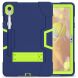 Захисний чохол Deexe Color Kickstand для Samsung Galaxy Tab S9 / S9 FE (X710/716/510) - Navy Blue / Yellow Green: фото 1 з 12