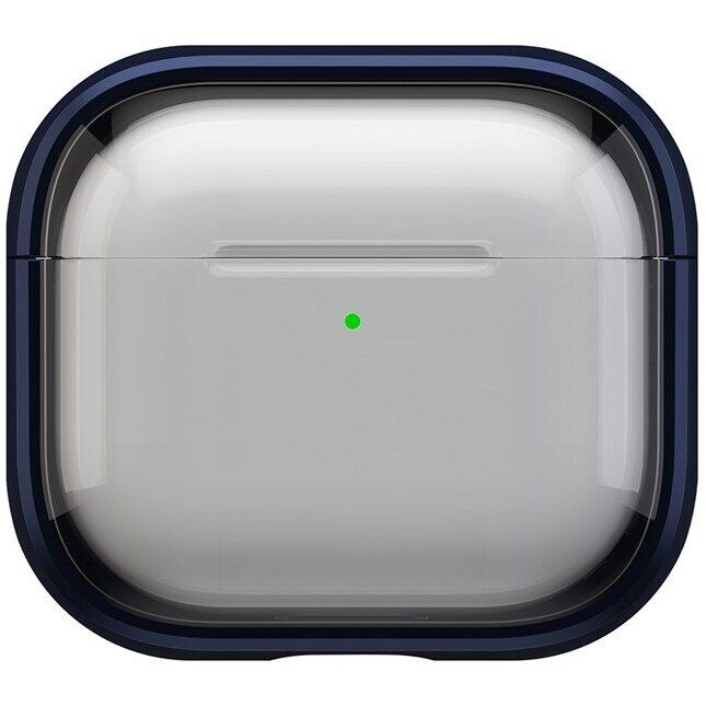 Защитный чехол Deexe Color Stand для AirPods 4 - Transparent Blue: фото 1 из 10