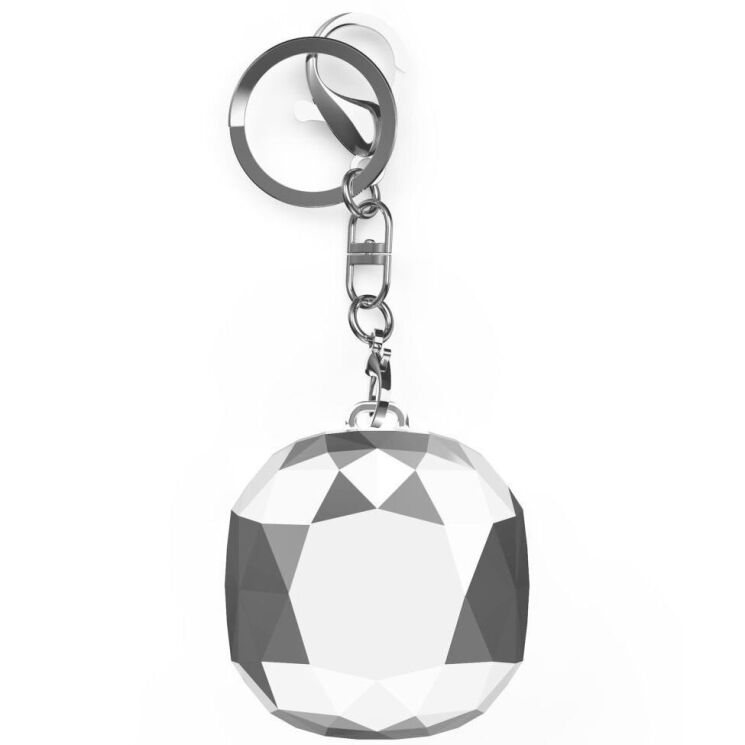 Захисний чохол Deexe Diamond Case для Samsung Galaxy Buds Live / Buds Pro / Buds 2 / Buds 2 Pro / Buds FE - Silver: фото 2 з 7