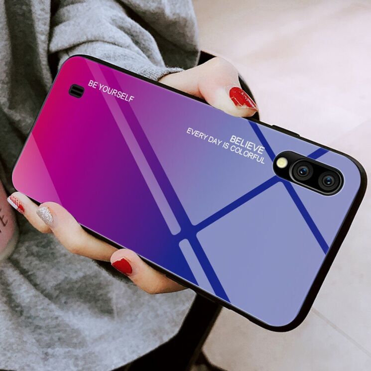 Захисний чохол Deexe Gradient Color для Samsung Galaxy M10 (M105) - Dark Blue / Rose: фото 2 з 14