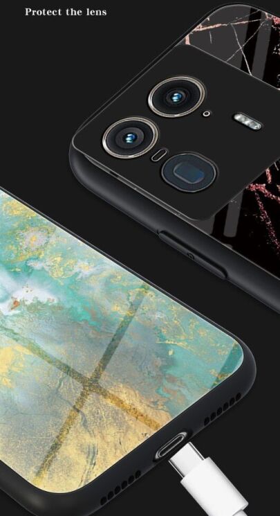 Захисний чохол Deexe Gradient Pattern для Motorola Edge 50 Ultra - Gold / Black: фото 11 з 12
