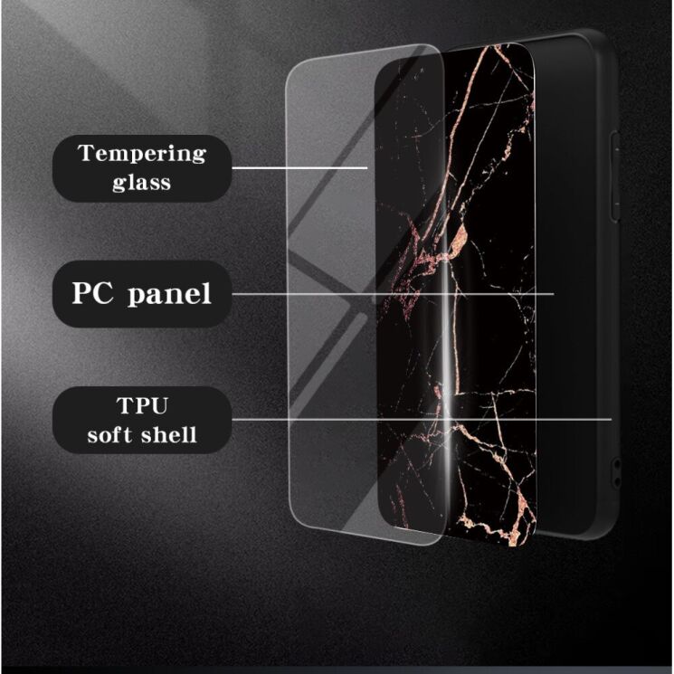 Захисний чохол Deexe Gradient Pattern для Realme 13 Pro / 13 Pro Plus - Black / Gold: фото 2 з 9